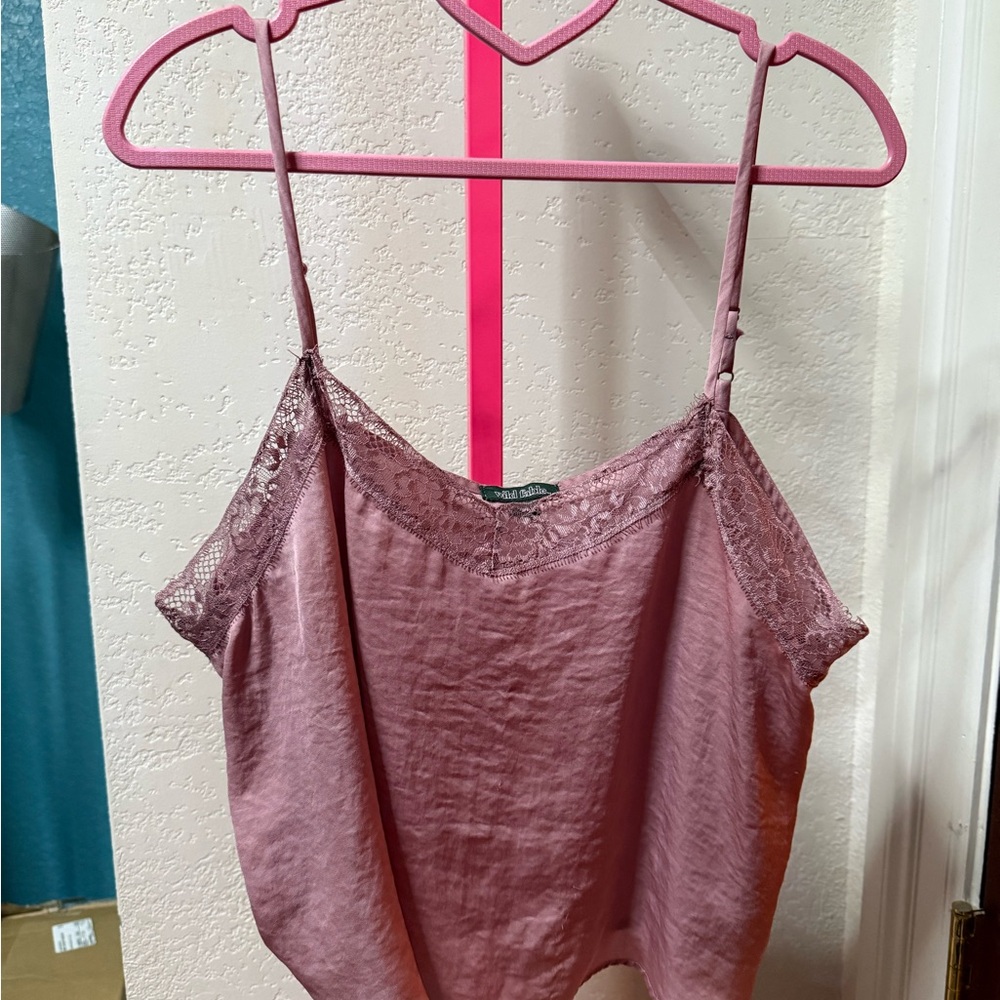 Wild Fable Mauve Lace Trim Camisole